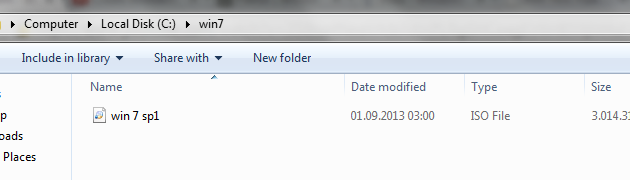 Bootable usb drive using command prompt .iso version