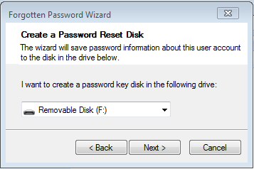 Forgotten Password Wizard